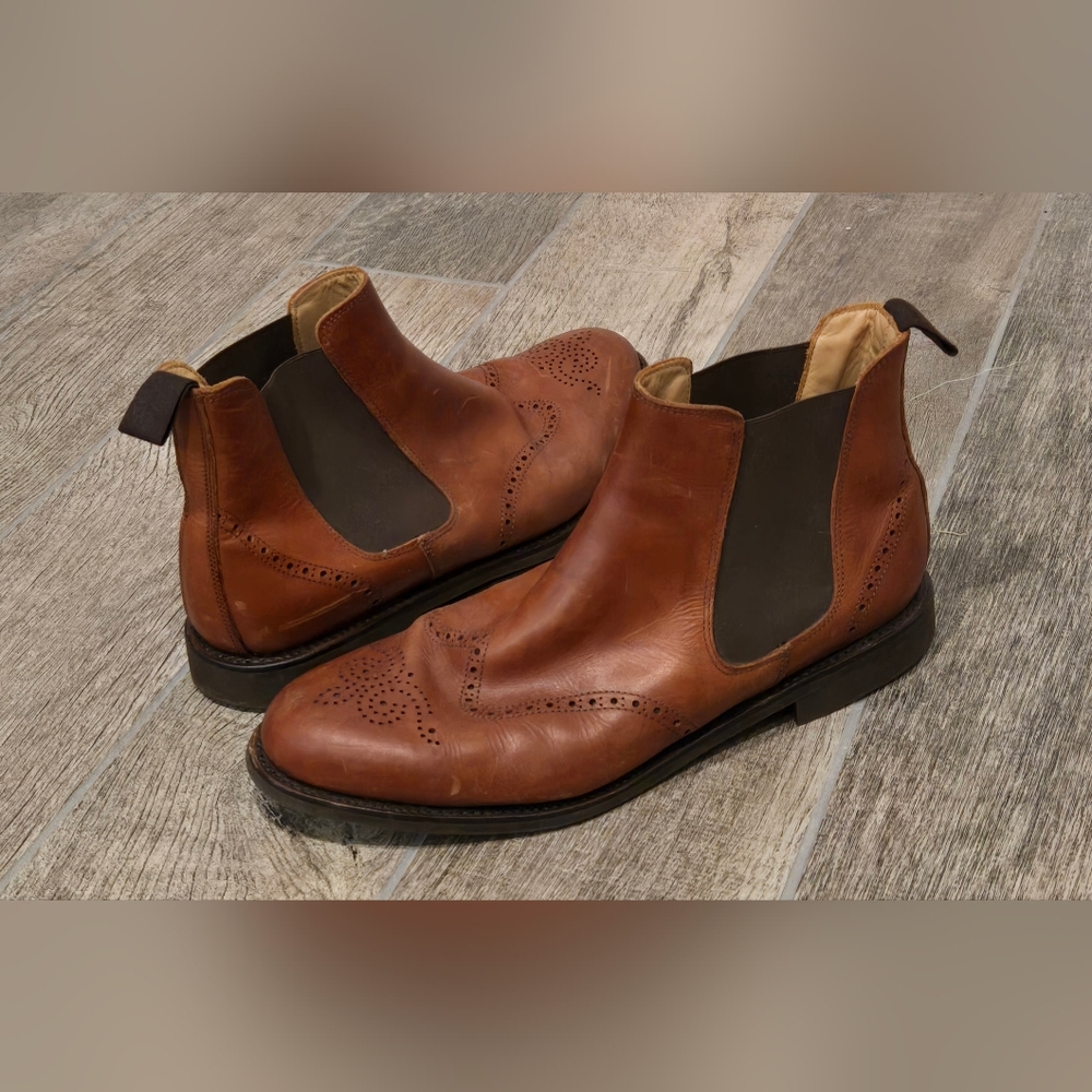 Rey pavon Leather Chelsea ankle boot size 11